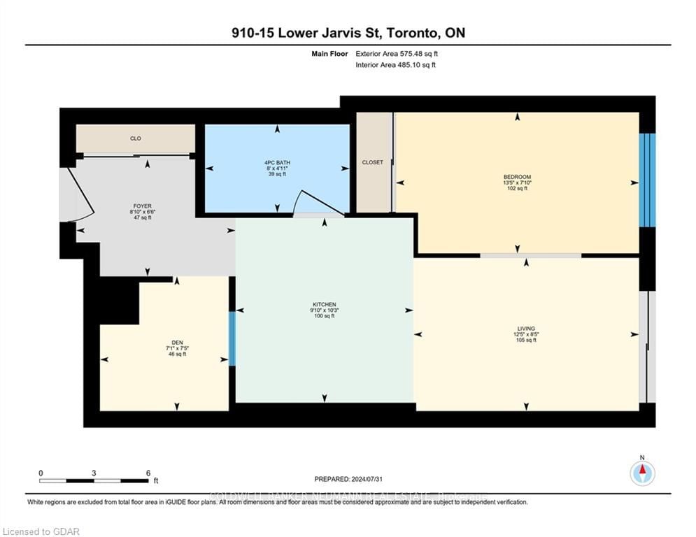 15 Lower Jarvis St E, unit 910 for sale