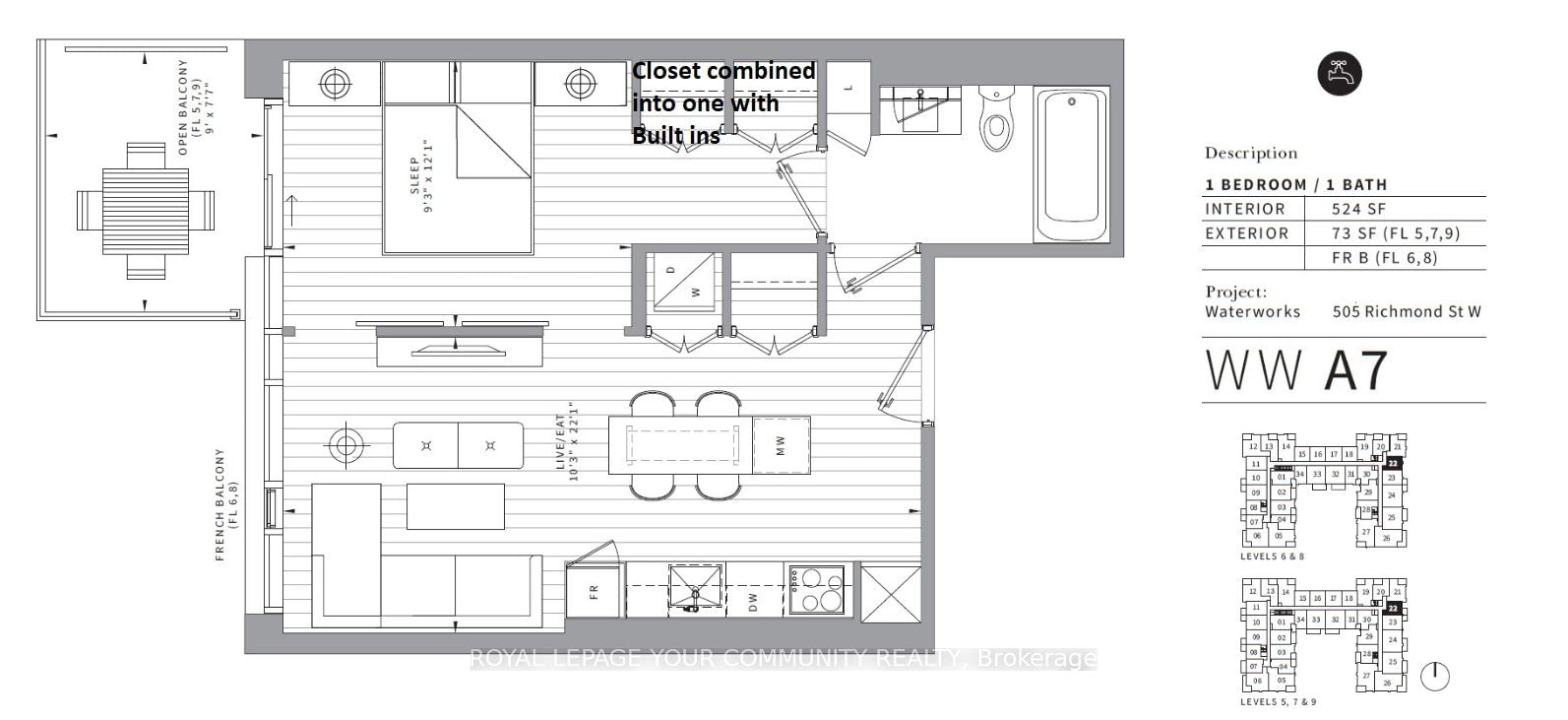 505 Richmond St W, unit 722 for rent