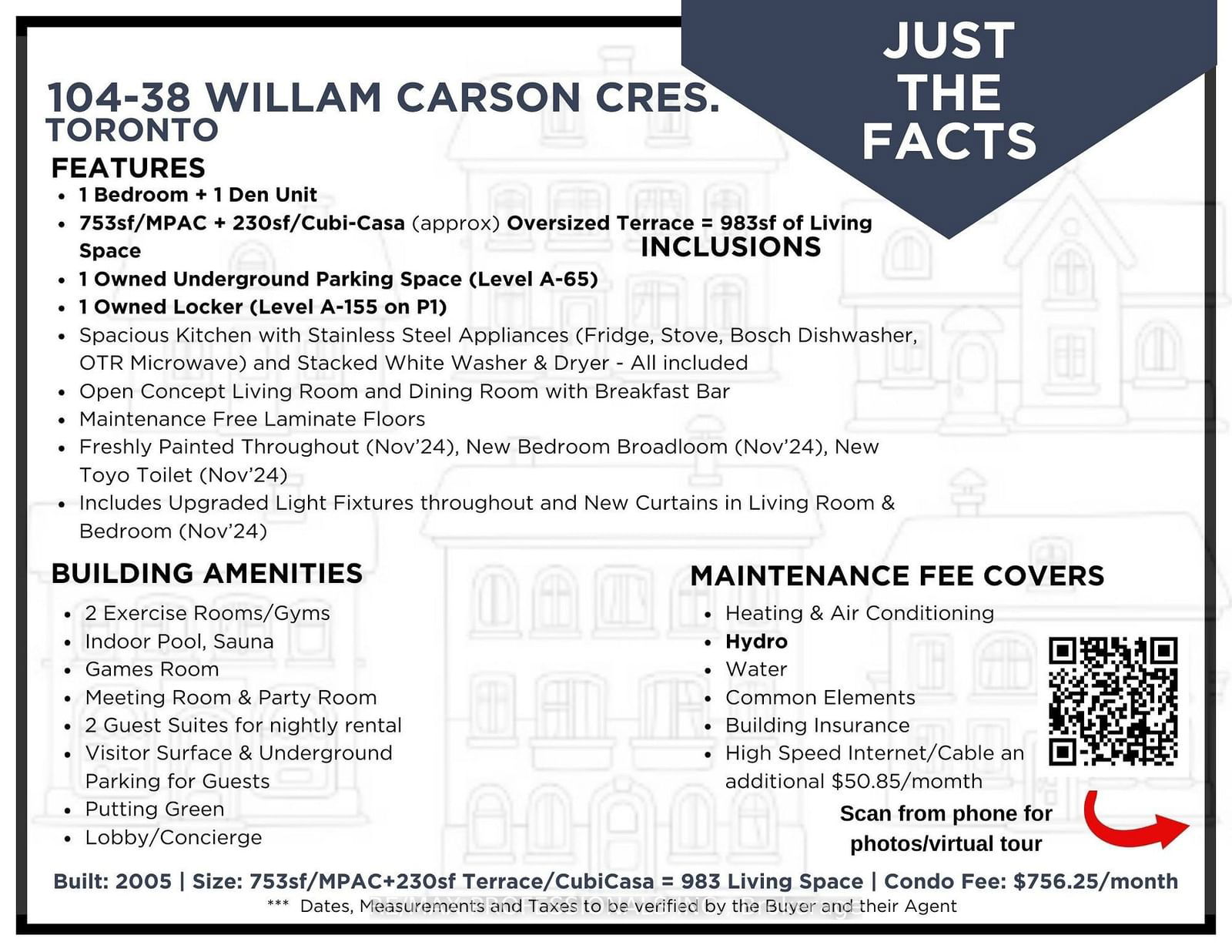 38 William Carson Cres, unit 104 for sale