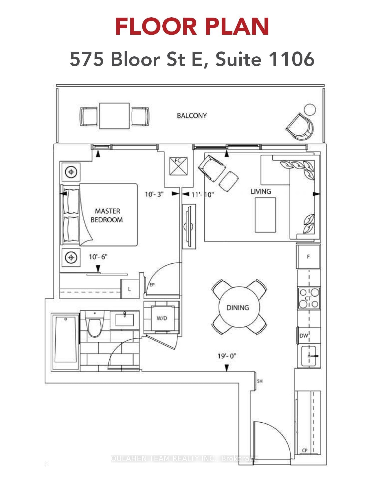 575 Bloor St E, unit 1106 for rent