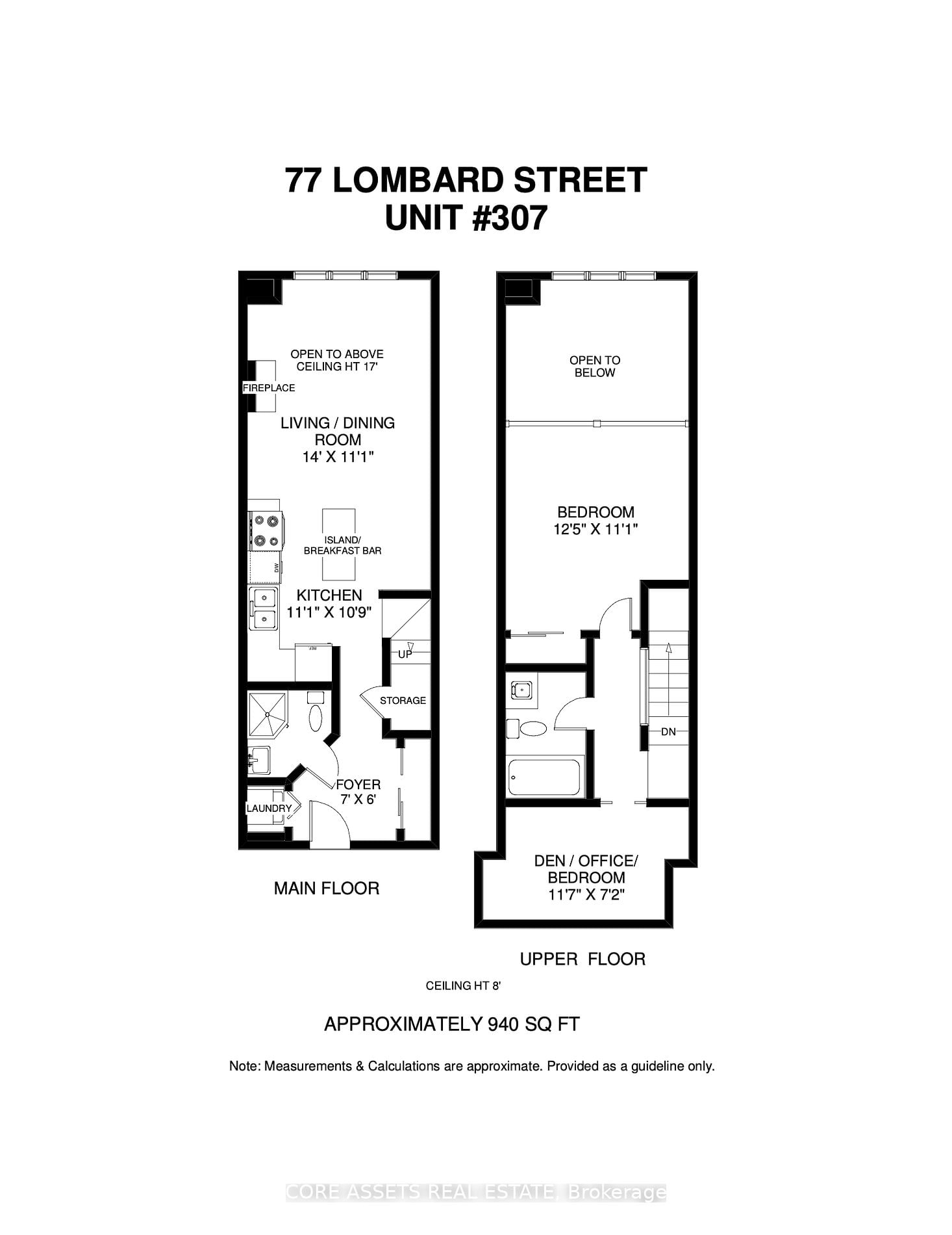 77 Lombard St, unit 307 for rent