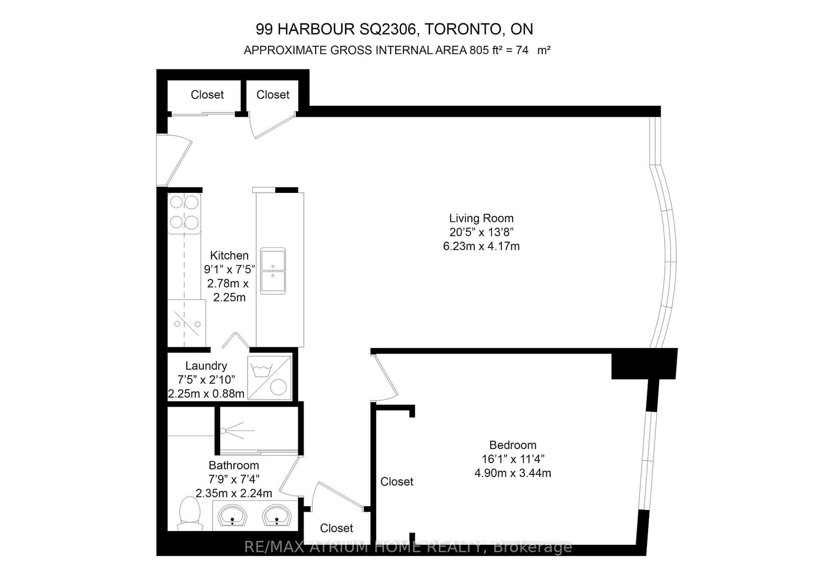 99 Harbour Sq, unit 2306 for rent