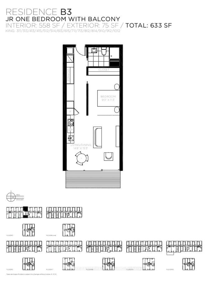 629 King St W, unit 1306 for rent