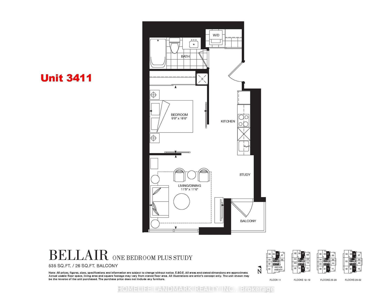 395 Bloor St E, unit 3411 for rent