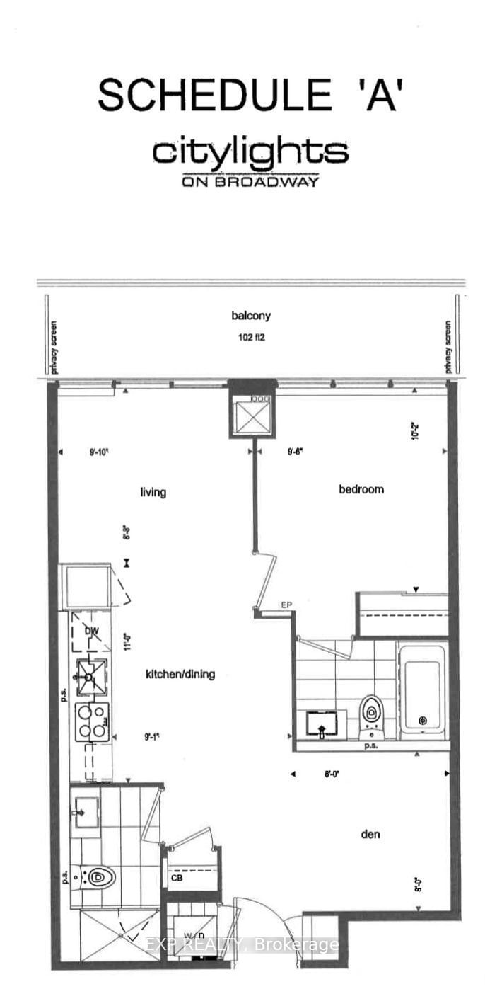 195 Redpath Ave, unit 3405 for rent