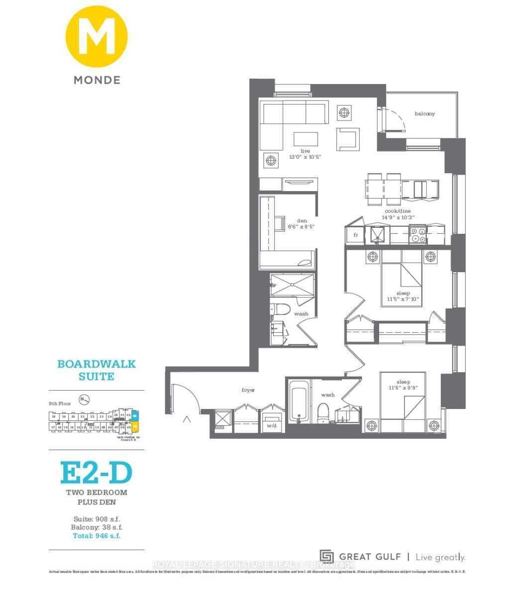 12 Bonnycastle St, unit 903 for rent