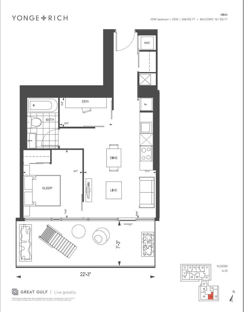 20 Lombard St, unit 3404 for rent