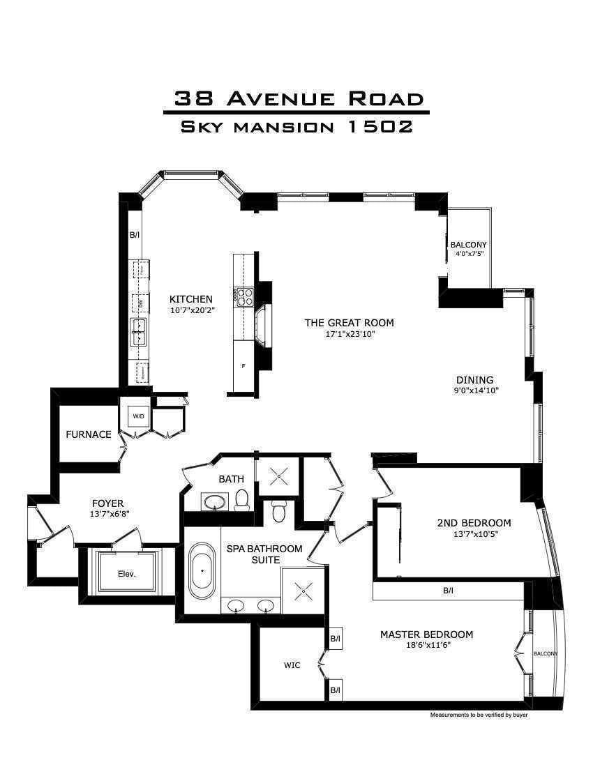 38 Avenue Rd, unit 1502 for rent