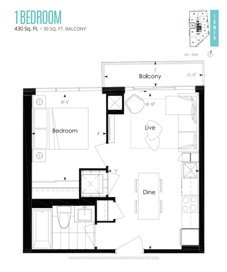 77 Mutual St, unit 706 for rent - image #6