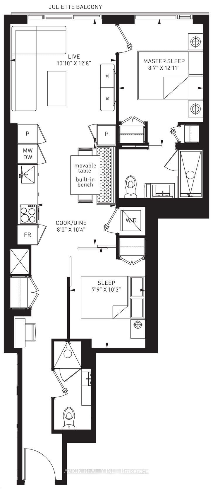 55 Charles St E, unit 1105 for rent - image #18