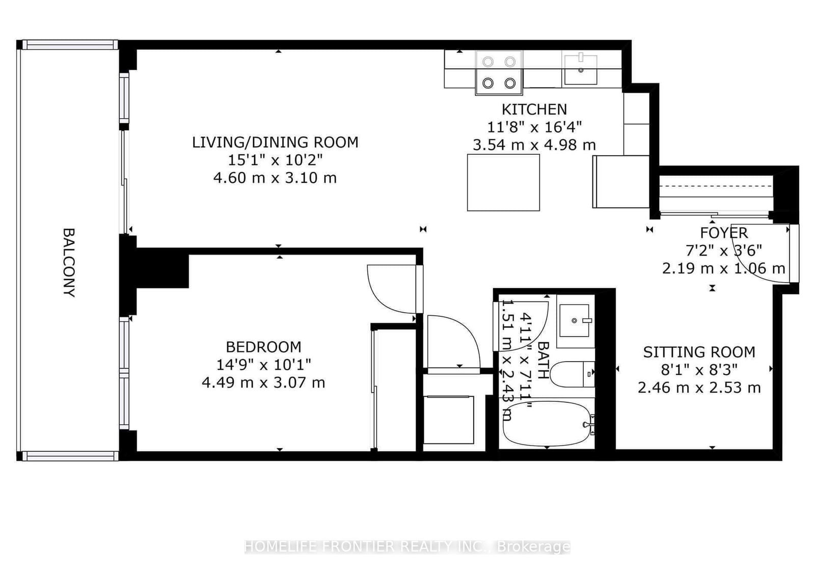 70 Roehampton Ave, unit 1517 for rent