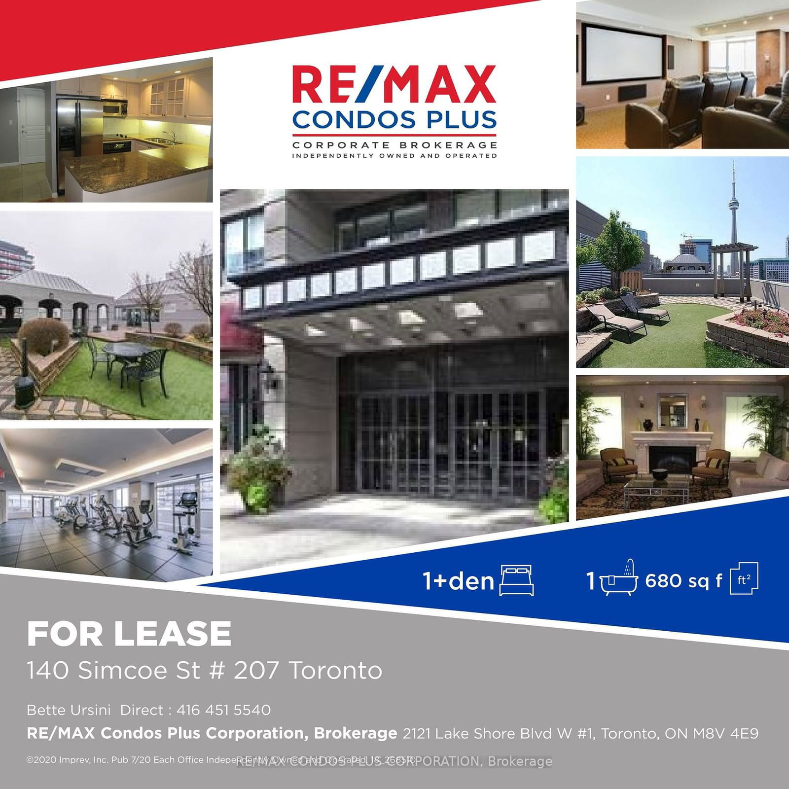 140 Simcoe St, unit 207 for rent