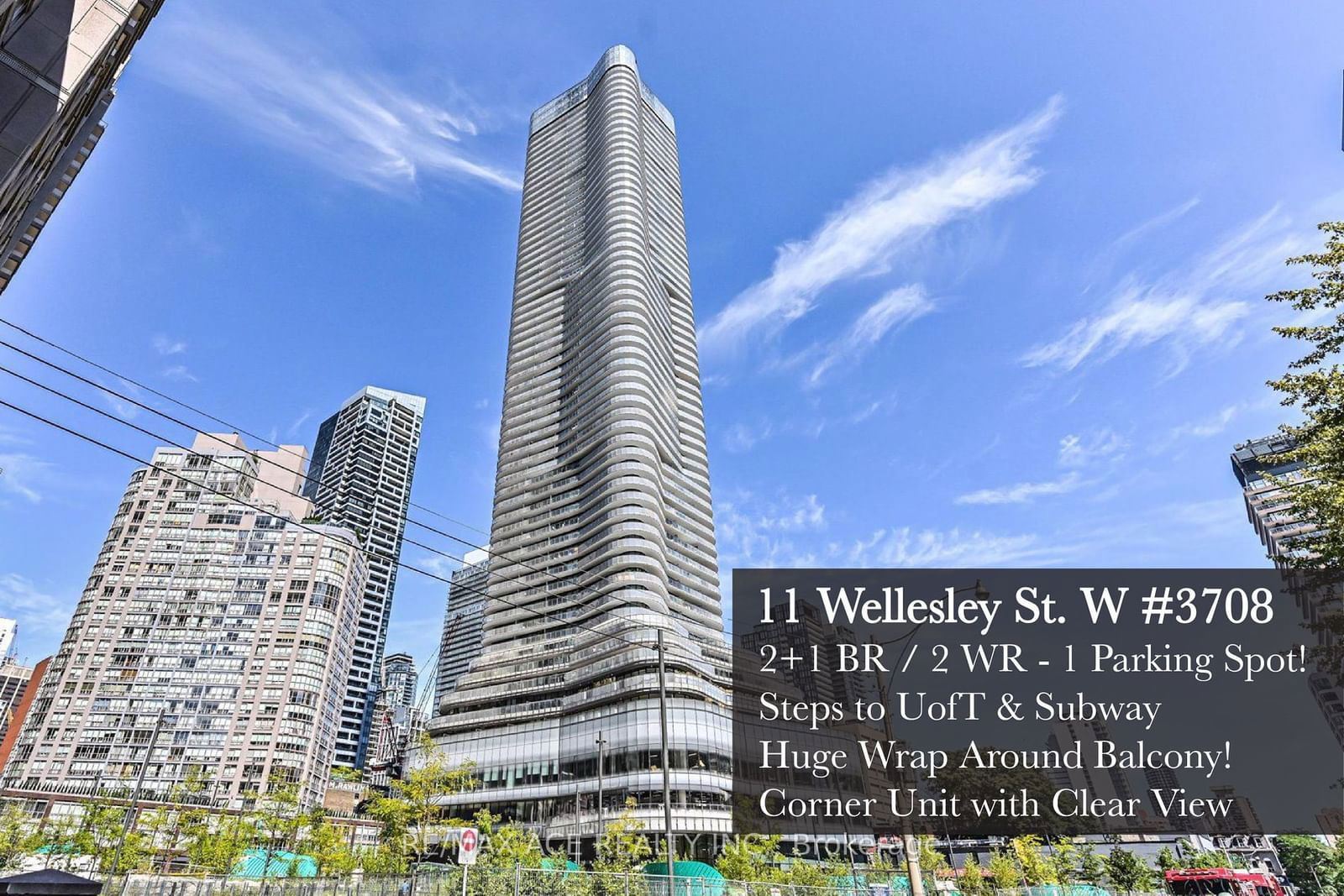 11 Wellesley St, unit 3708 for rent