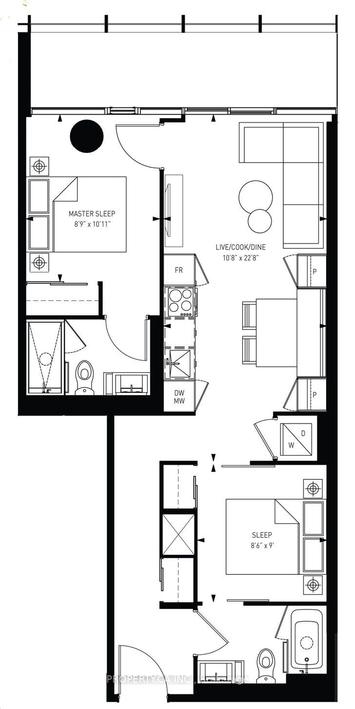 55 Charles St, unit 804 for rent