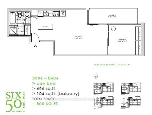 95 Bathurst St, unit 621 for rent