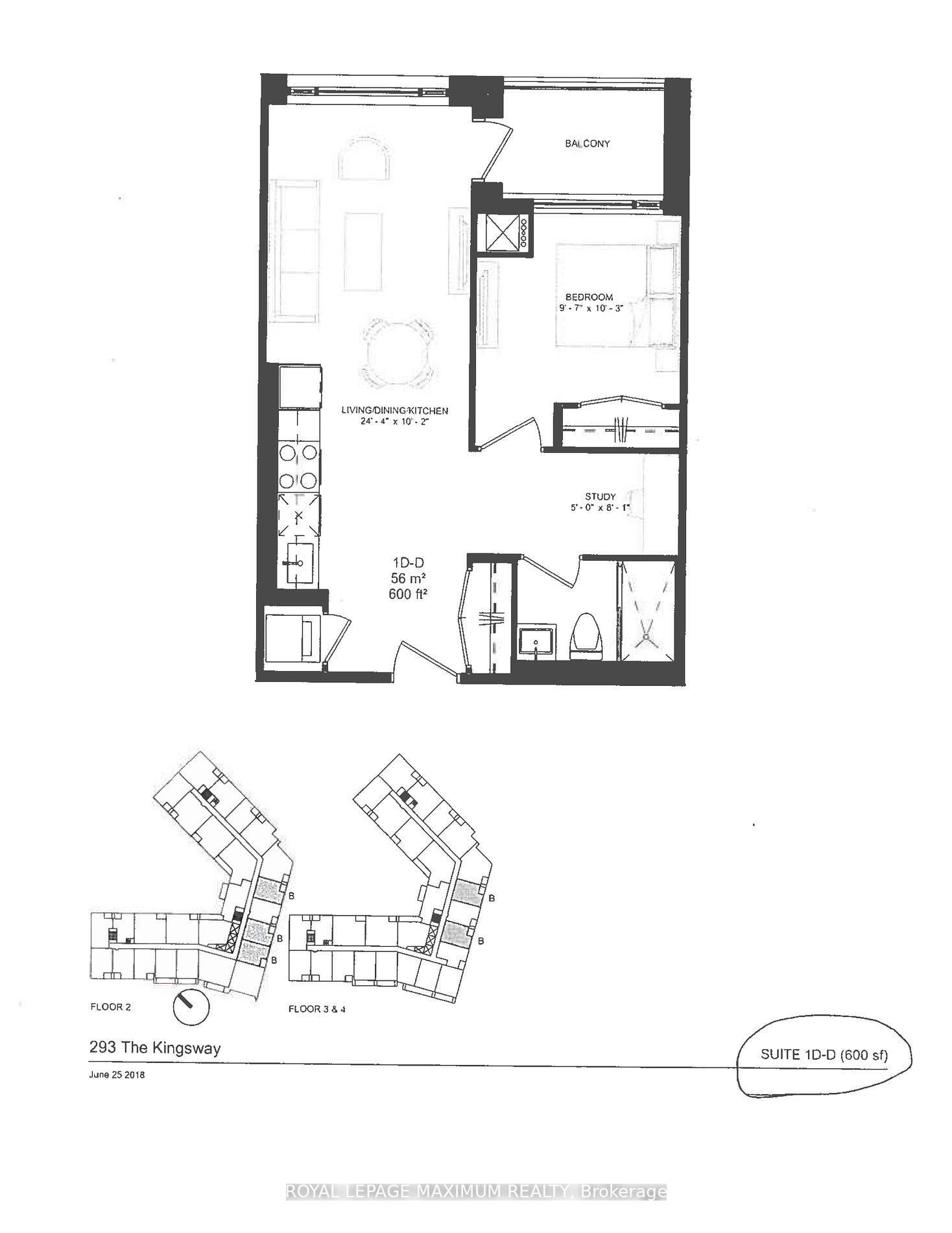 293 The Kingsway, unit 413 for rent