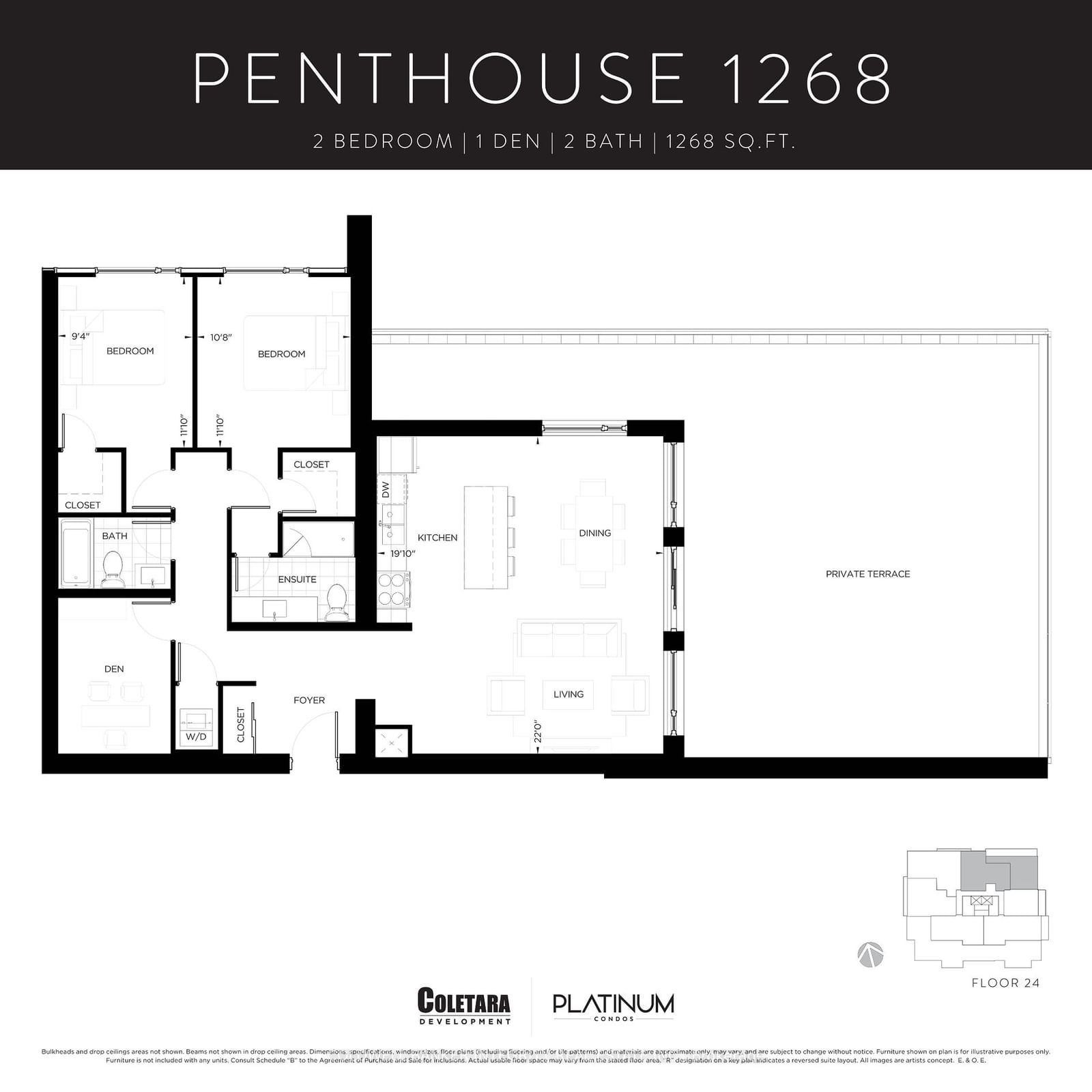 15 Queen St S, unit Ph 2404 for rent