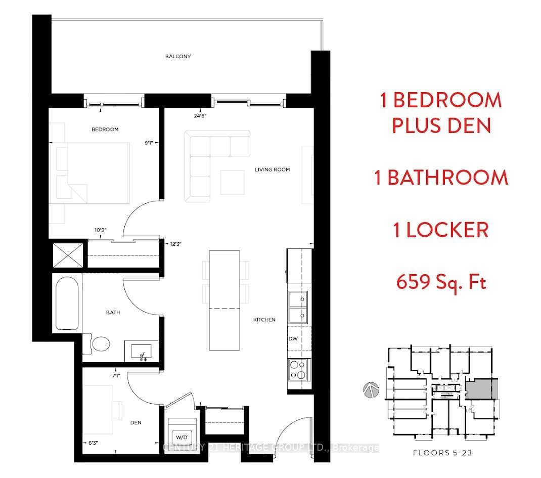 15 Queen St S, unit 1512 for rent